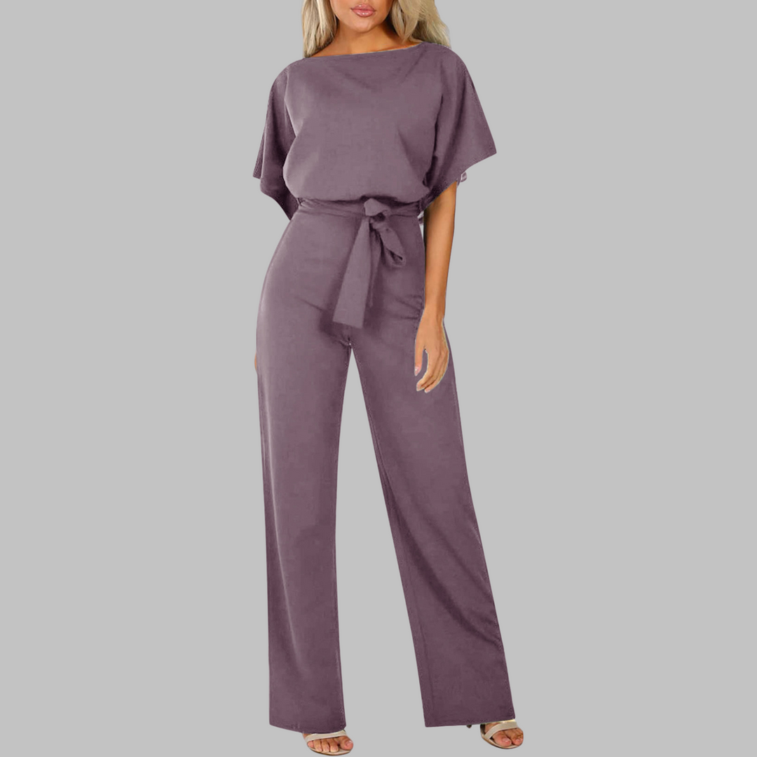 SOHO™ - Casual Tie Front Batwing Sleeve Jumpsuit