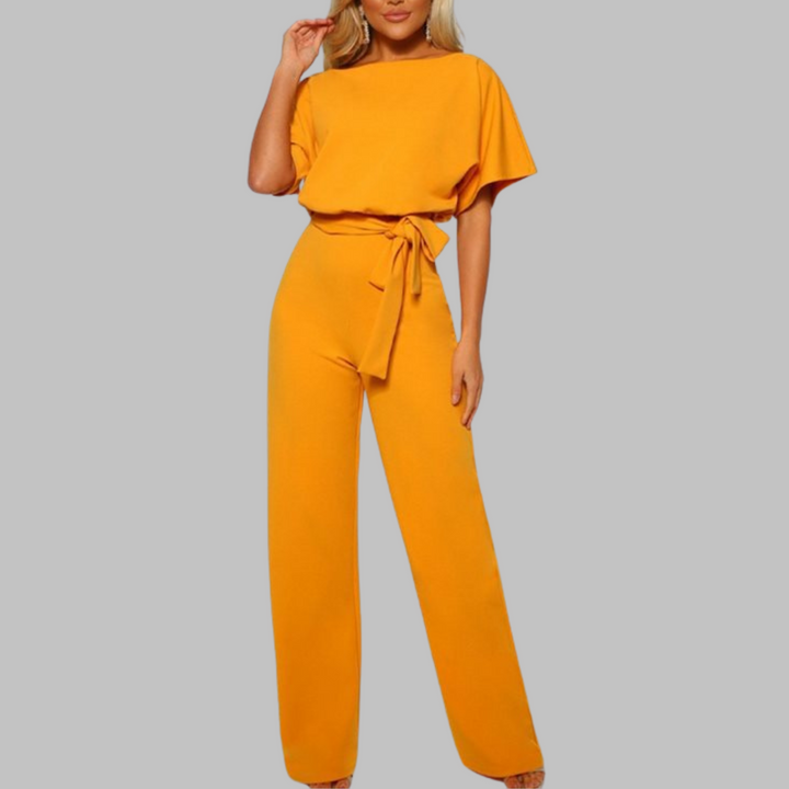 SOHO™ - Casual Tie Front Batwing Sleeve Jumpsuit