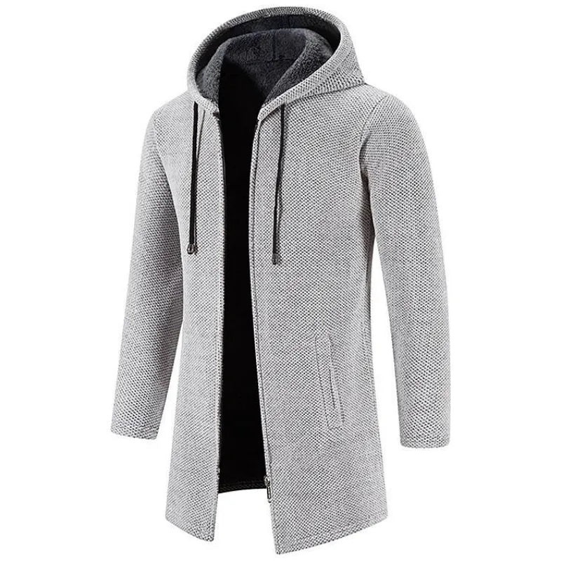 Men’s Premium Slim Fit Hoodie Long Coat