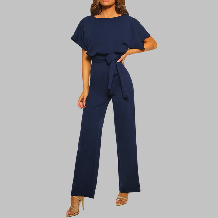 SOHO™ - Casual Tie Front Batwing Sleeve Jumpsuit