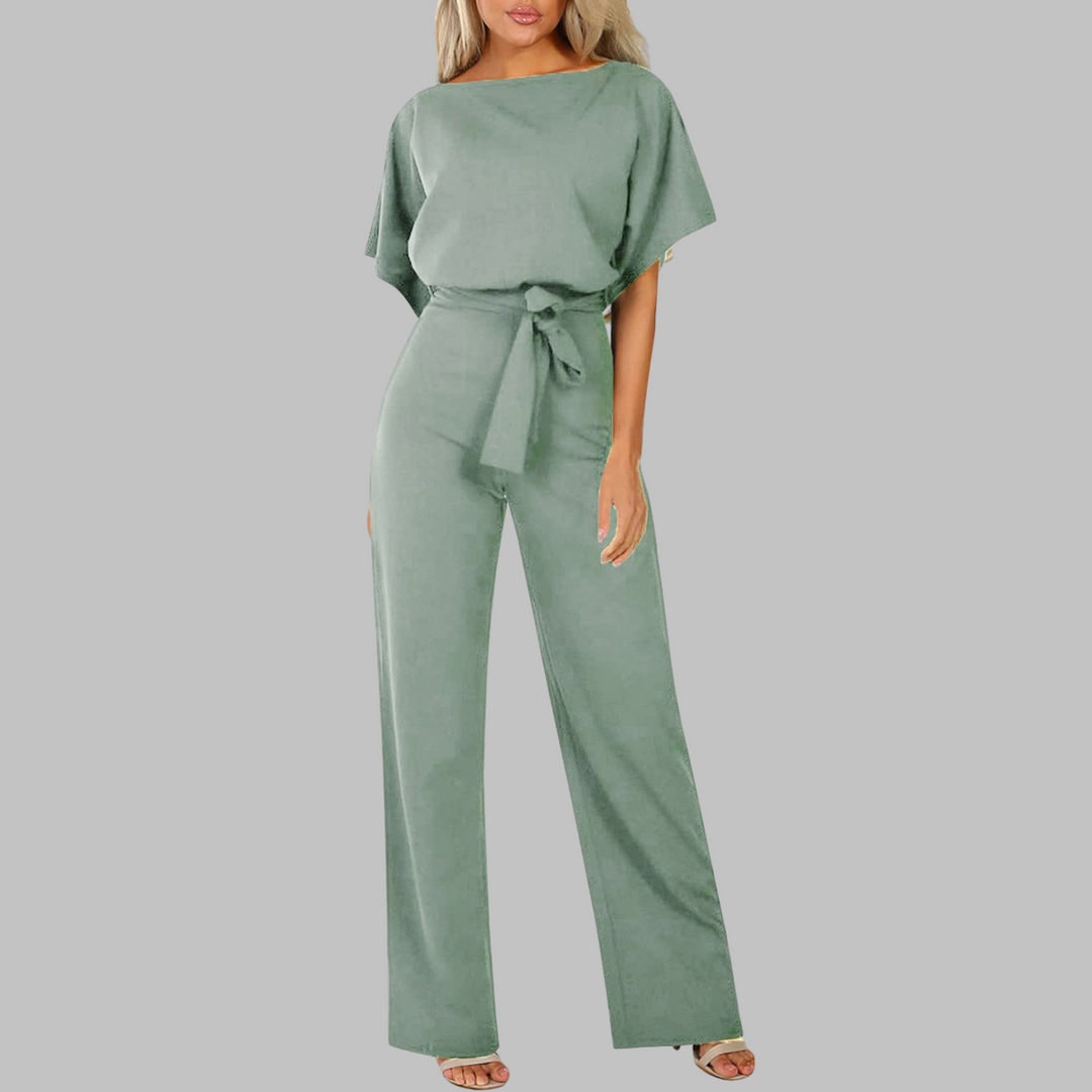 SOHO™ - Casual Tie Front Batwing Sleeve Jumpsuit