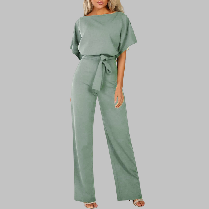 SOHO™ - Casual Tie Front Batwing Sleeve Jumpsuit