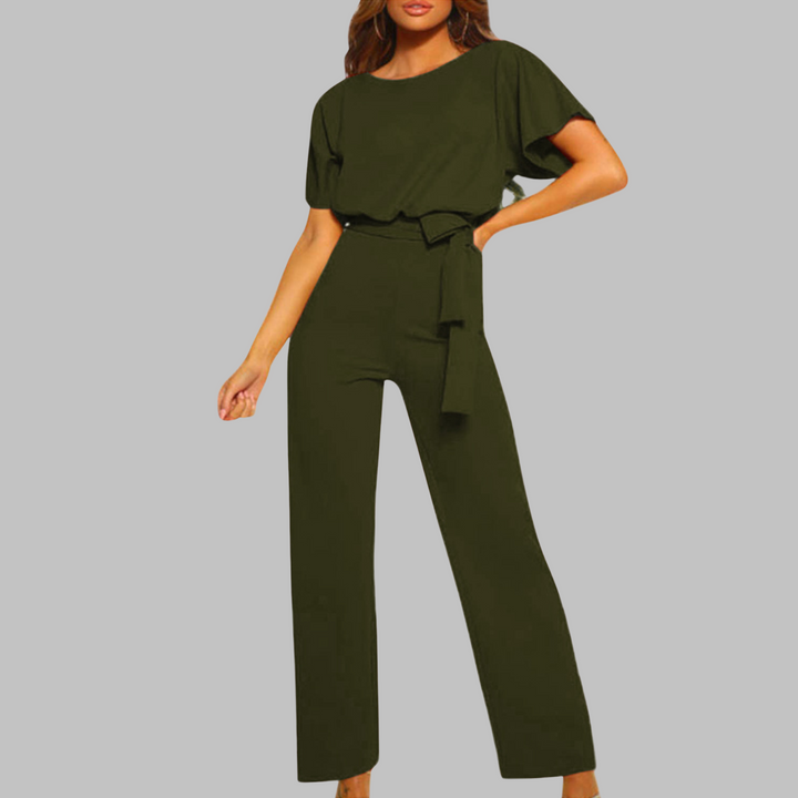 SOHO™ - Casual Tie Front Batwing Sleeve Jumpsuit