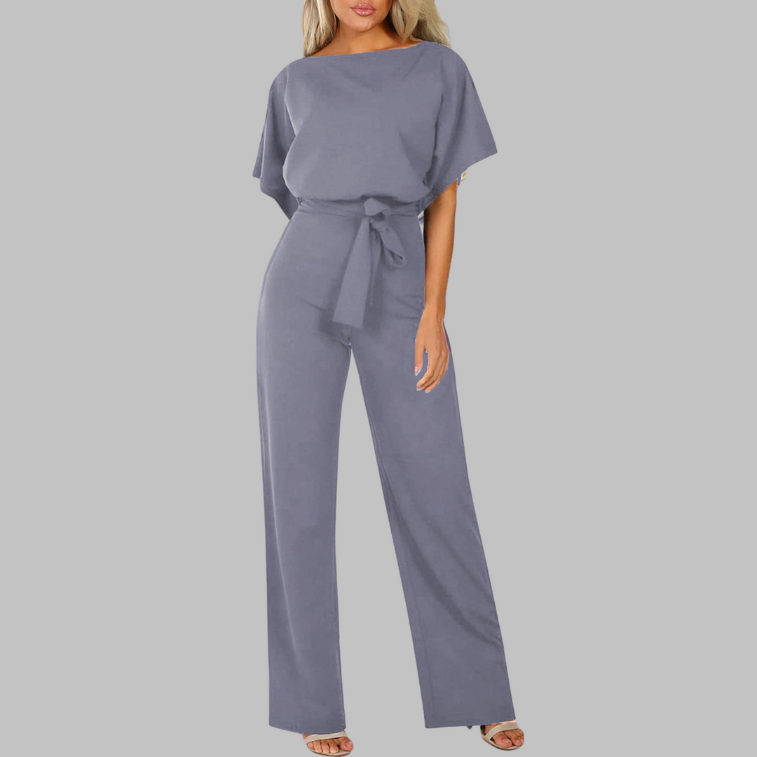 SOHO™ - Casual Tie Front Batwing Sleeve Jumpsuit