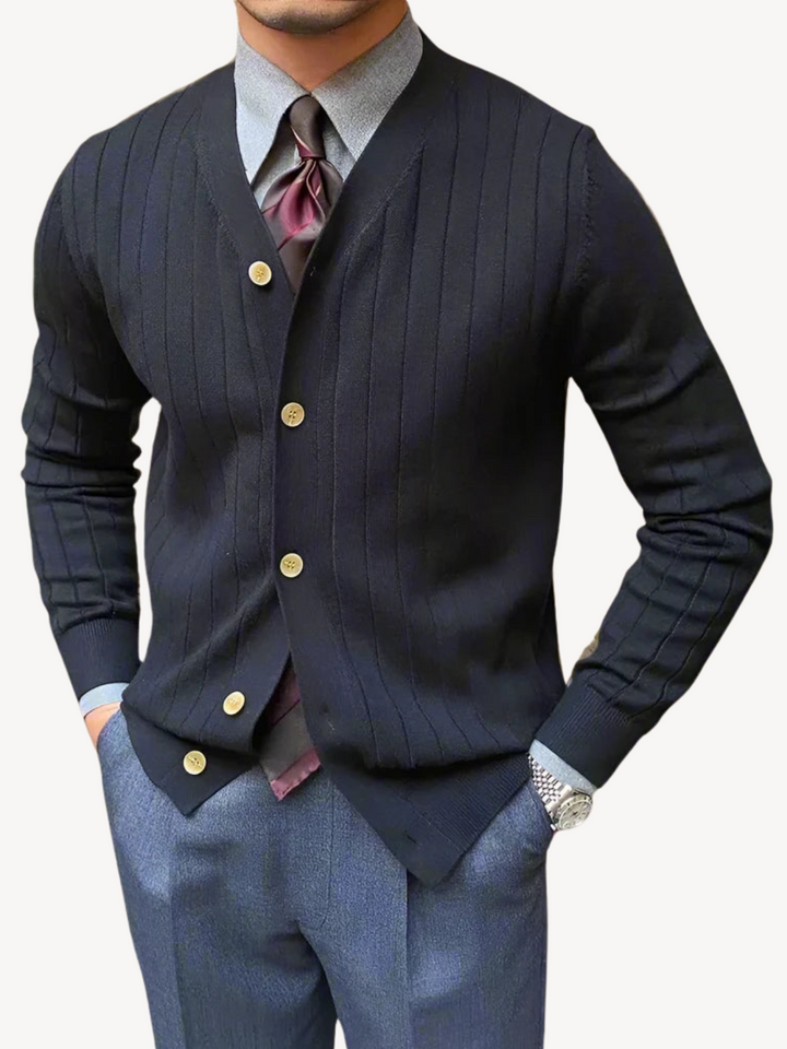 Mark Men’s Classic Ribbed Button Cardigan