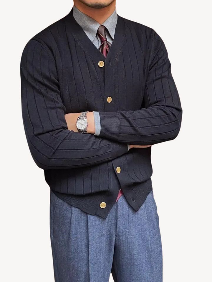 Mark Men’s Classic Ribbed Button Cardigan