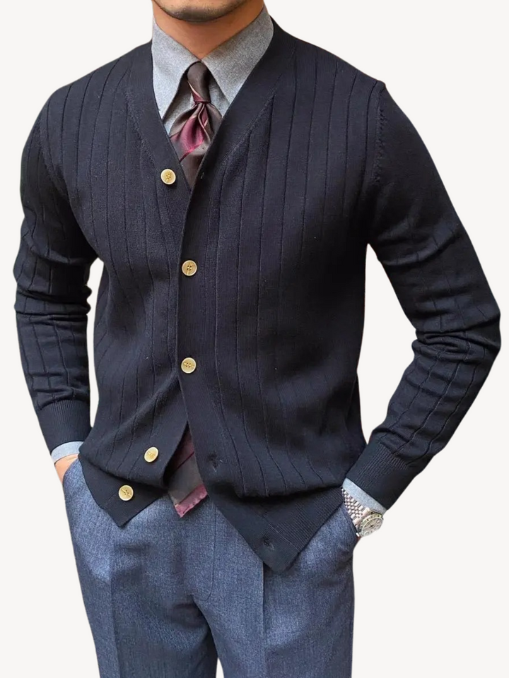 Mark Men’s Classic Ribbed Button Cardigan