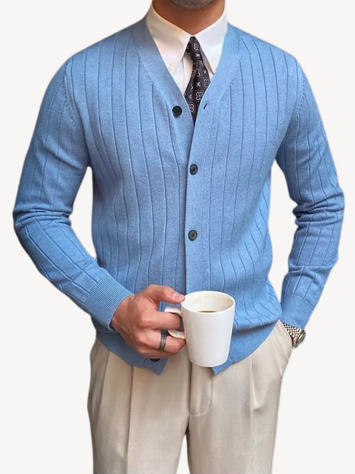 Mark Men’s Classic Ribbed Button Cardigan