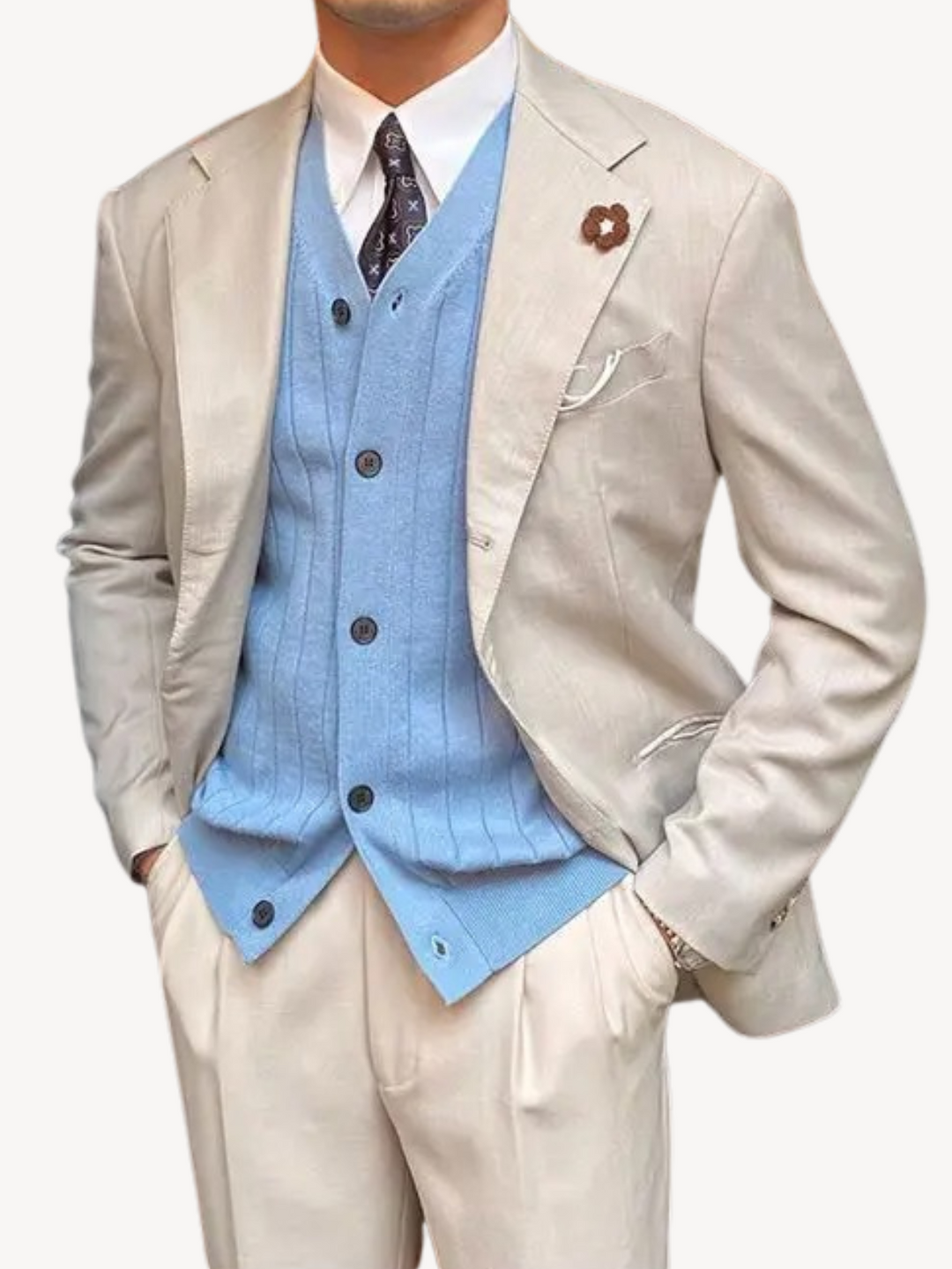 Mark Men’s Classic Ribbed Button Cardigan