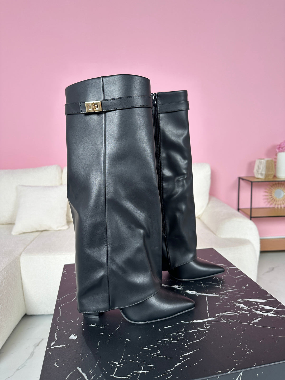 SEREN™ - Black Leather Boots