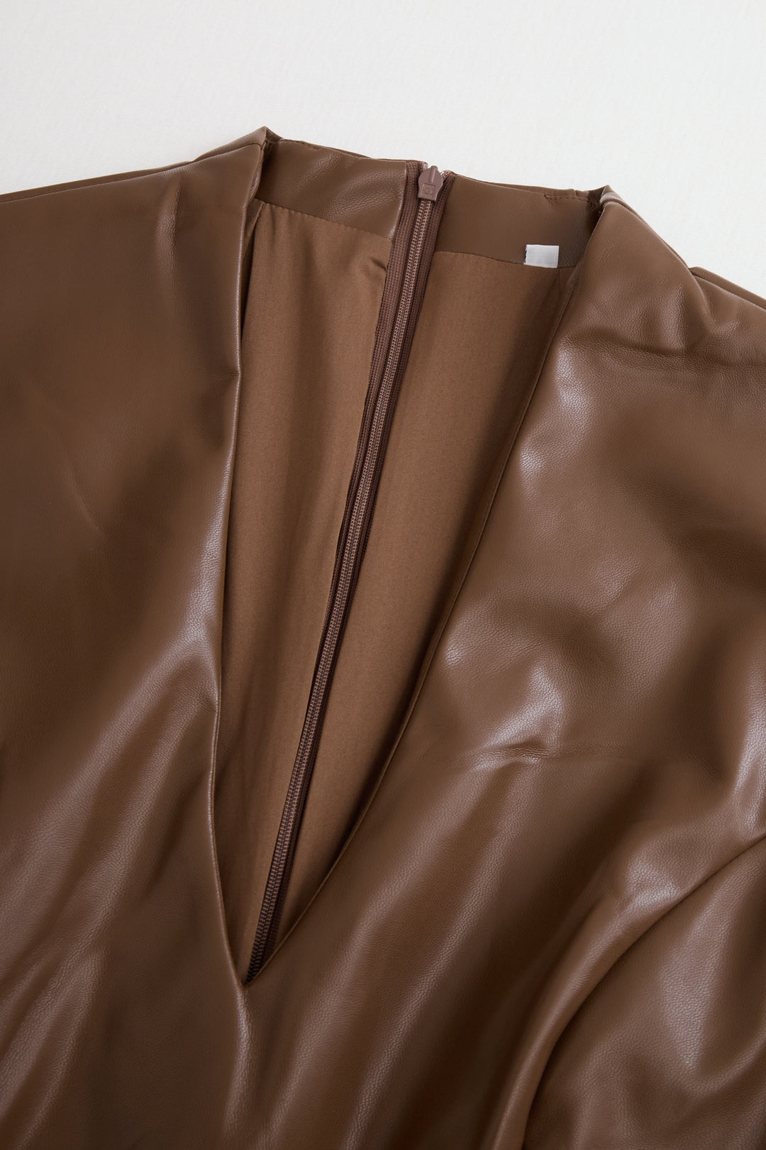 Alora Black Faux Leather Bodycon Dress