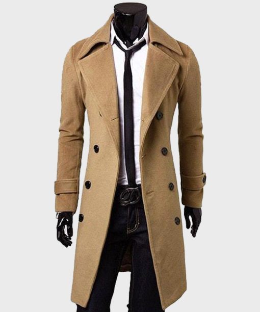 Nandi Men’s Premium Double-Breasted Wool Coat