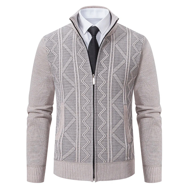 Kendal Men’s Zip-Up Knit Cardigan Sweater