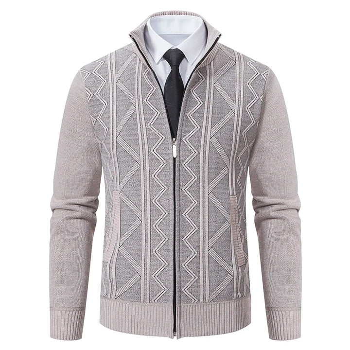 Kendal Men’s Zip-Up Knit Cardigan Sweater