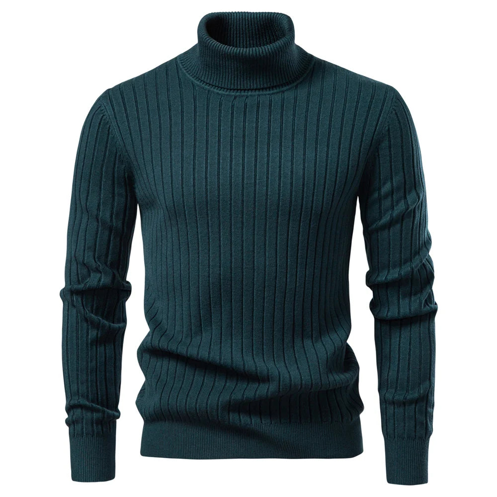 Hobson  Men's Turtleneck Sweater Solid Color.