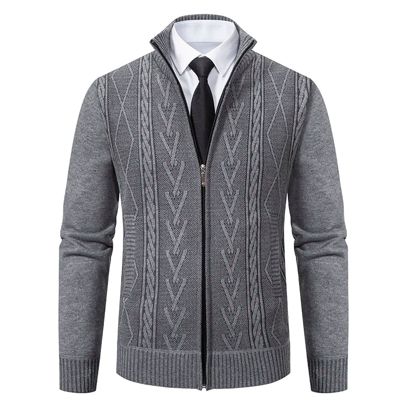 Kendal Men’s Zip-Up Knit Cardigan Sweater