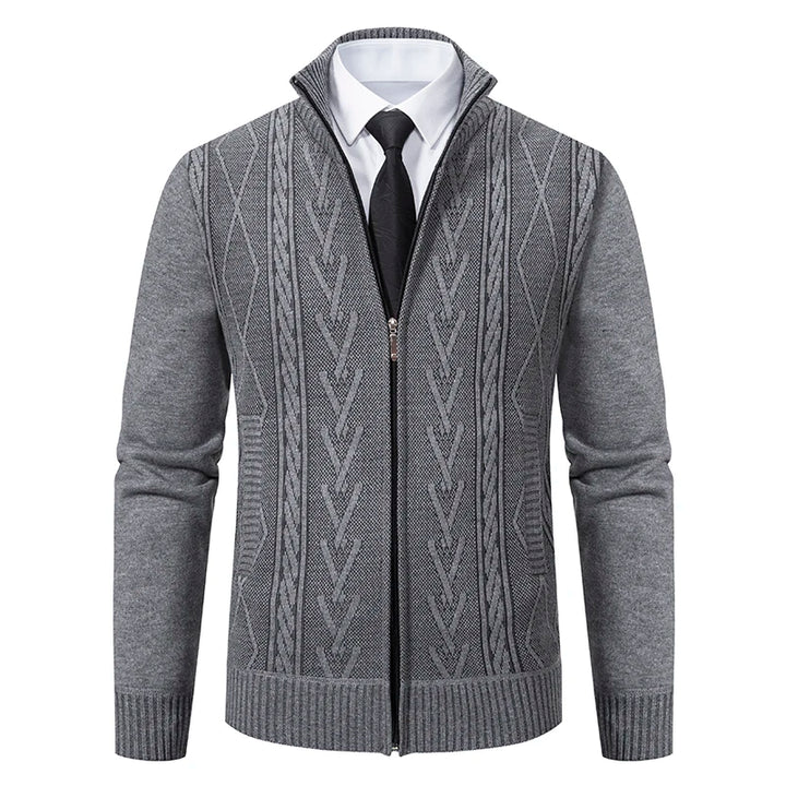 Kendal Men’s Zip-Up Knit Cardigan Sweater