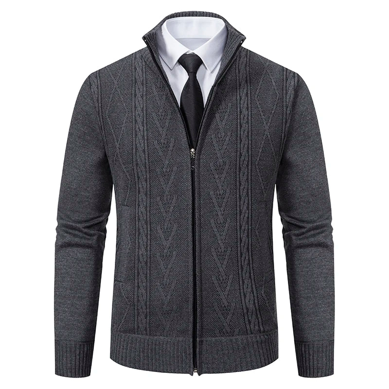 Kendal Men’s Zip-Up Knit Cardigan Sweater
