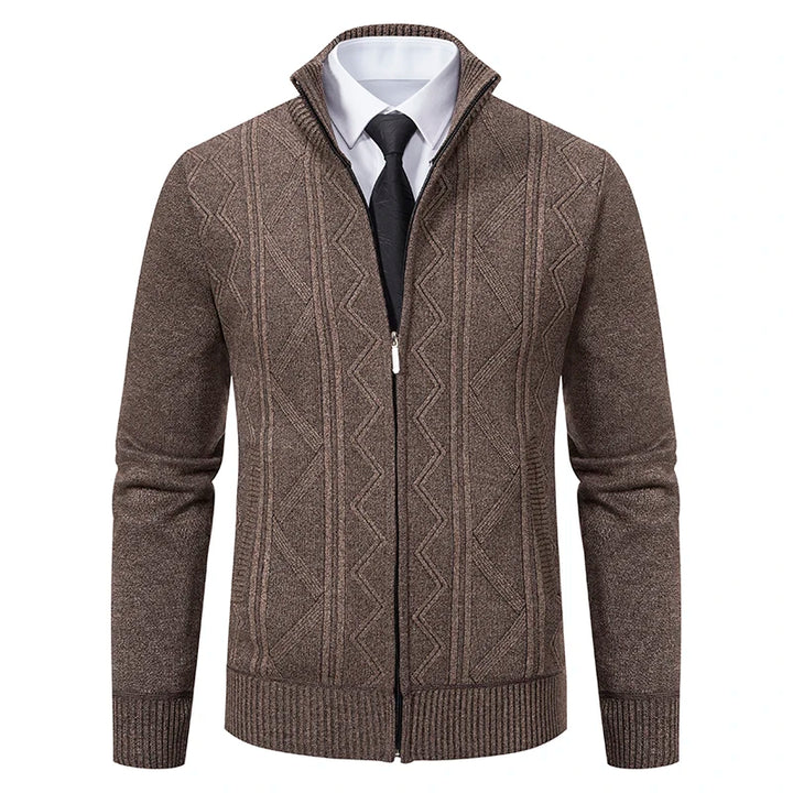 Kendal Men’s Zip-Up Knit Cardigan Sweater