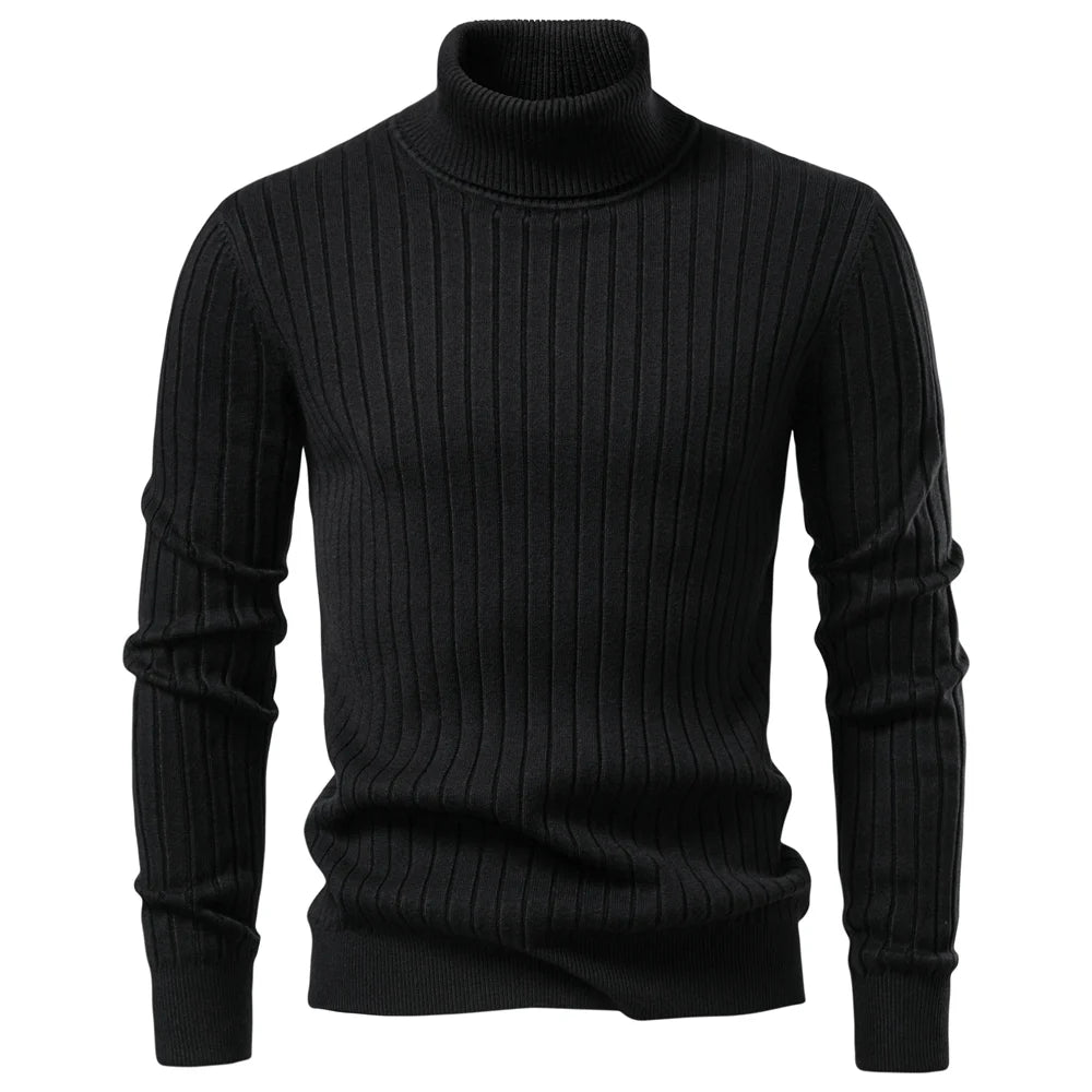 Hobson  Men's Turtleneck Sweater Solid Color.