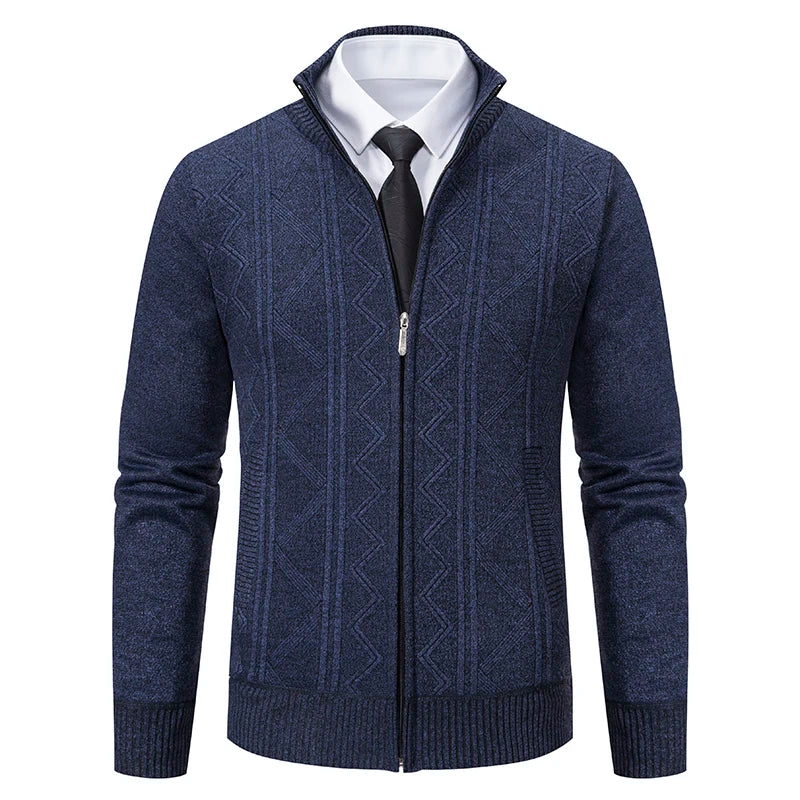 Kendal Men’s Zip-Up Knit Cardigan Sweater