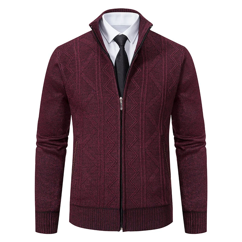 Kendal Men’s Zip-Up Knit Cardigan Sweater
