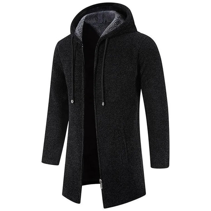 Men’s Premium Slim Fit Hoodie Long Coat
