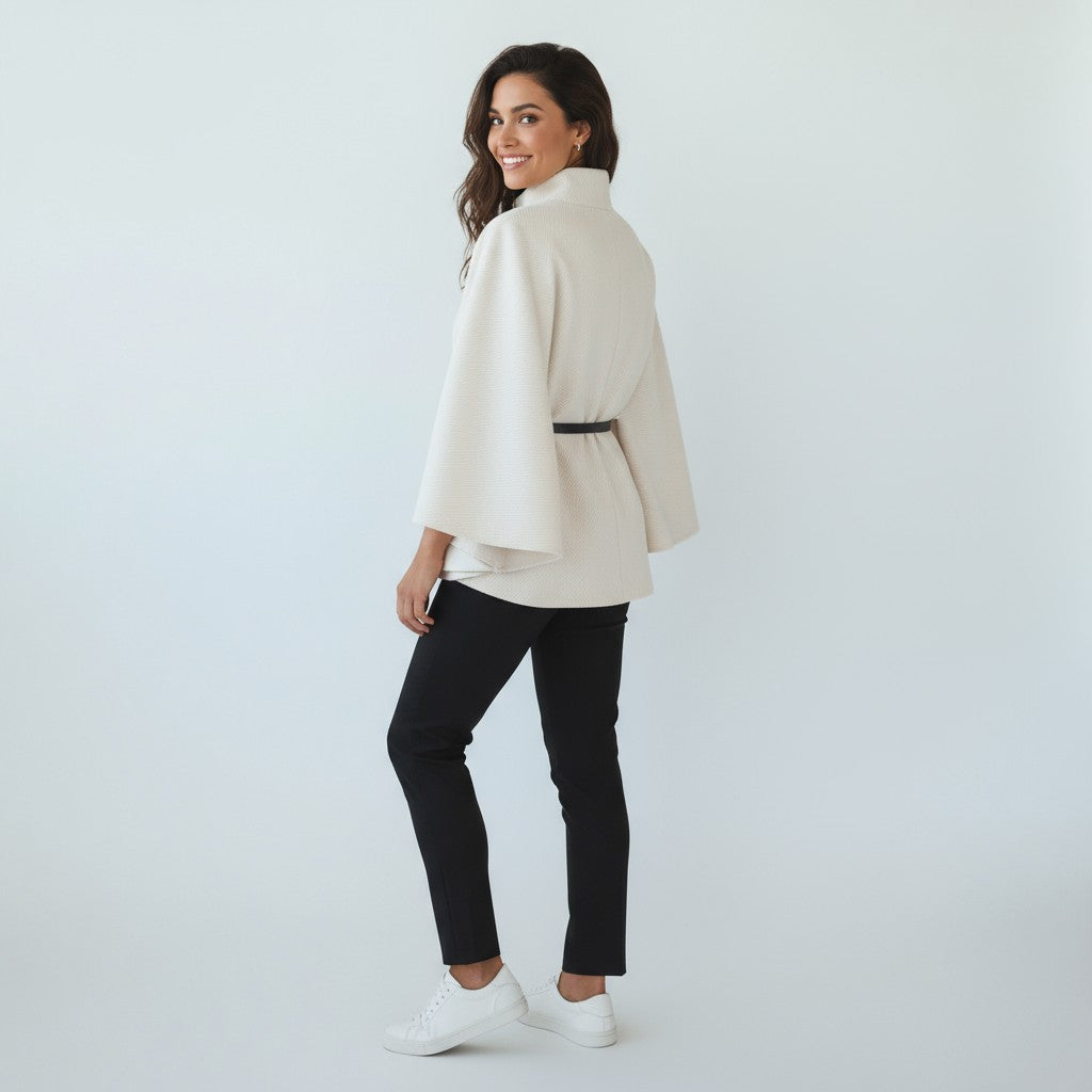 Alora Best Seller - Elegant lady poncho with belt